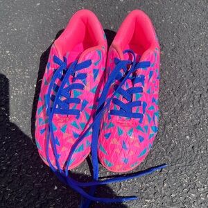 Pink Girls Indoor Soccer Turf Sneakers